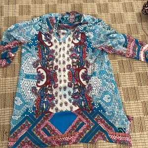 Johnny Was Sheer Long Sleeve Top 1X